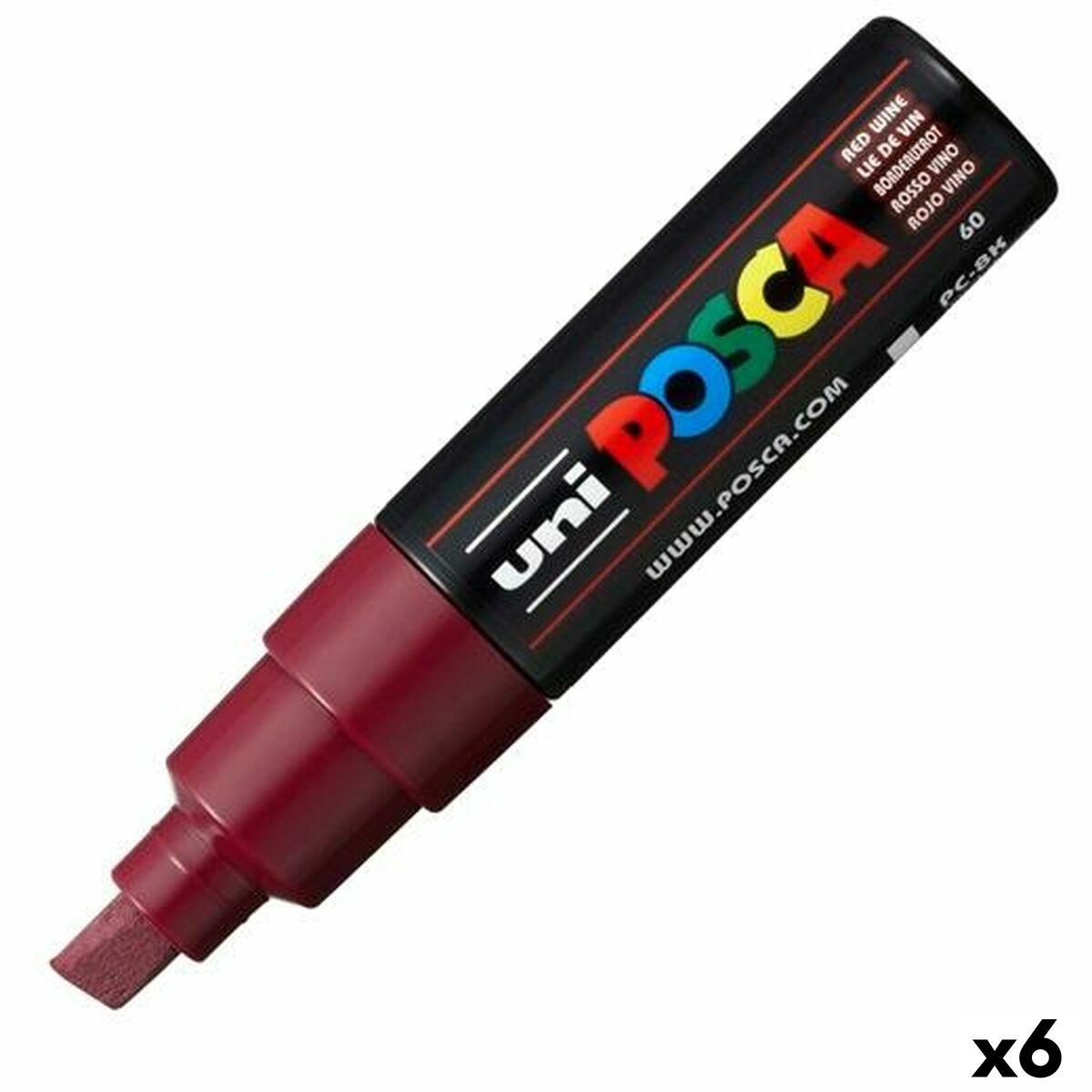 felt-tip pens POSCA PC-8K Maroon 6 Units-0