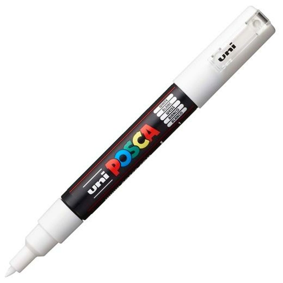 Felt-tip pens POSCA PC-1M White Black (6 Units)-1