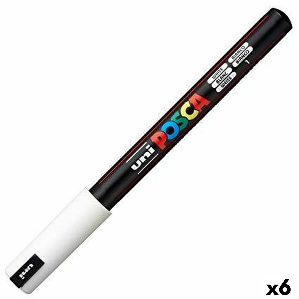 Felt-tip pens POSCA PC-1MR White (6 Units)-0