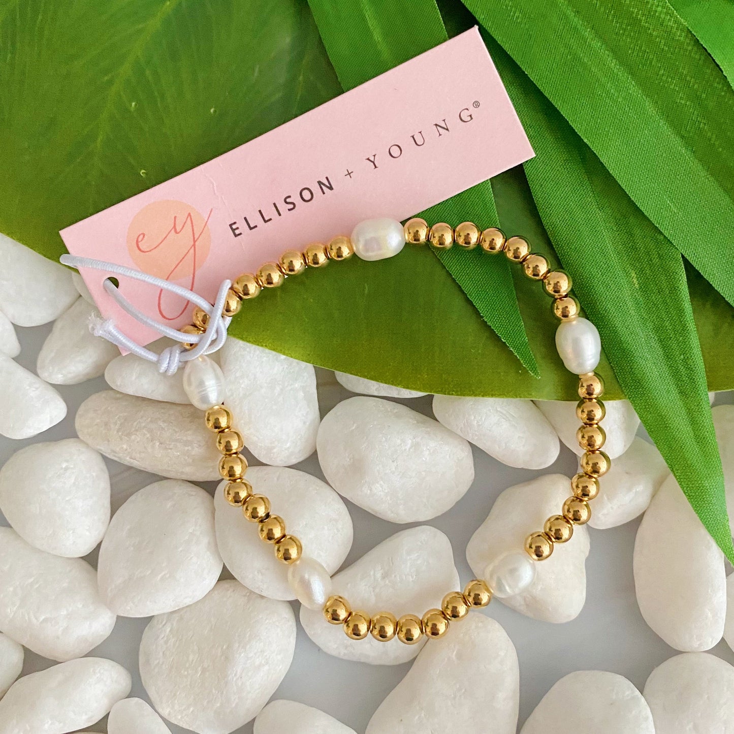 Freshwater Pearls Golden Bauble Bracelets-3