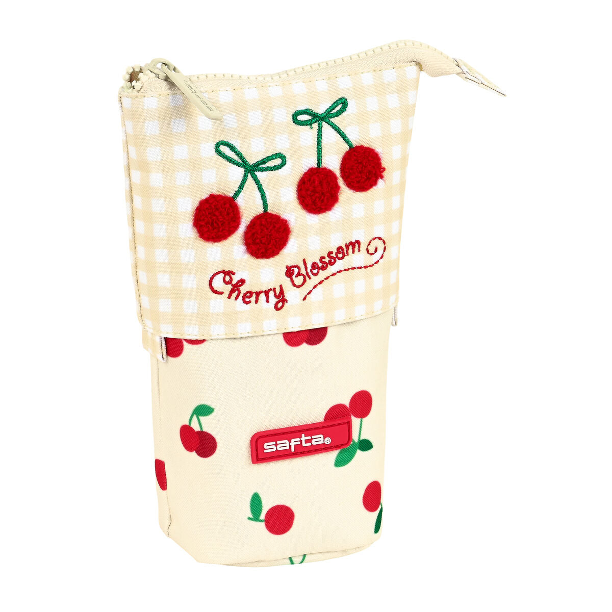 Pencil Holder Case Safta Cherry Beige (8 x 19 x 6 cm)-0