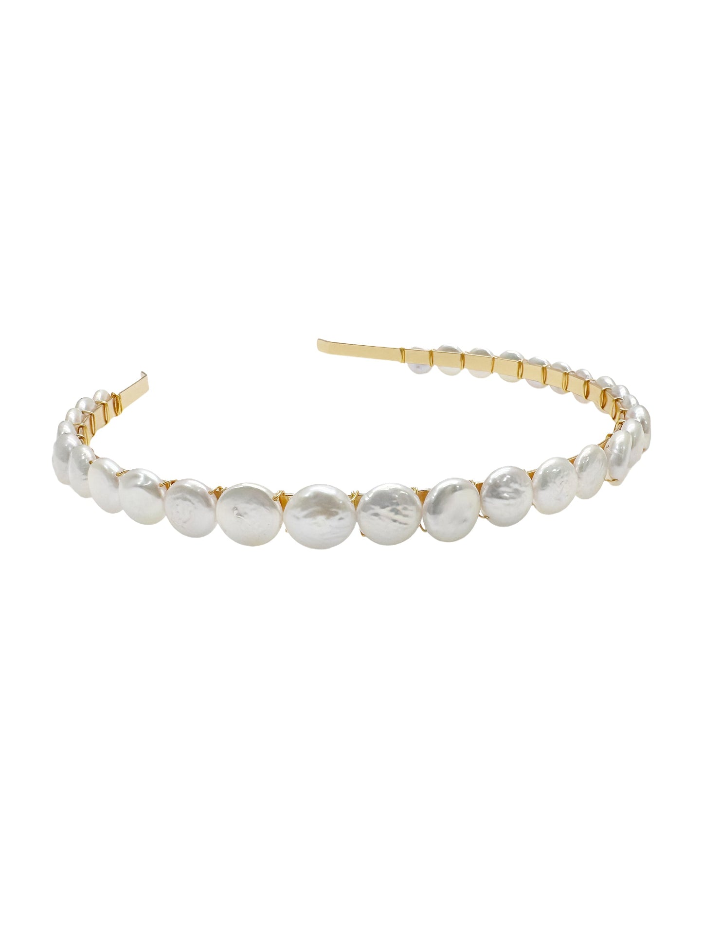 Round Shaped Freshwater Pearls Hair Band-1