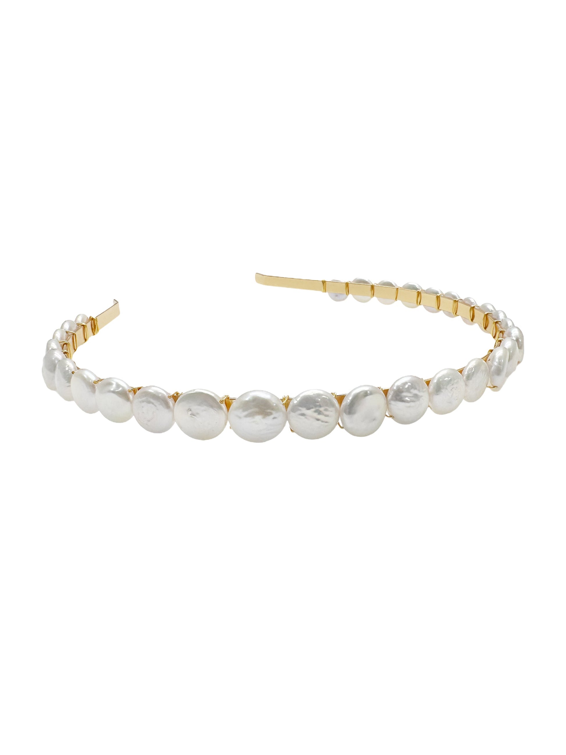 Round Shaped Freshwater Pearls Hair Band-1