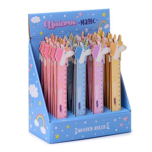 Shaped Wooden Ruler - Unicorn Magic STA332-0