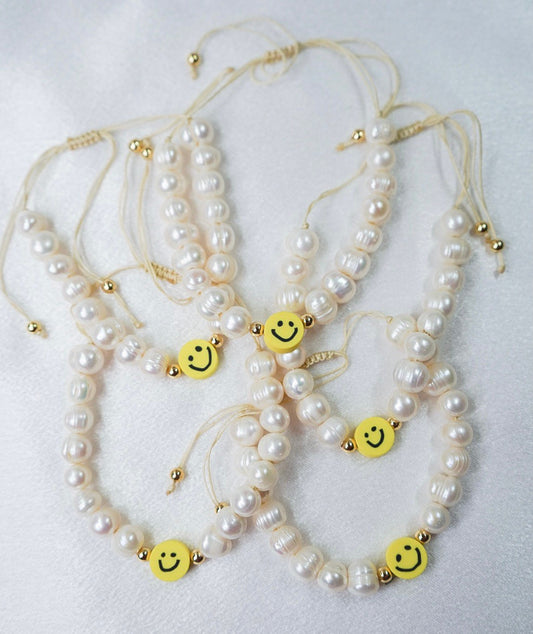 Pearl Smiley Bracelets-0